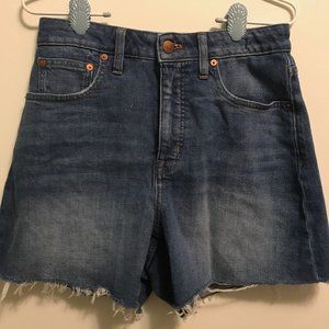 NWOT Madewell Curvy Highrise Denim Shorts
